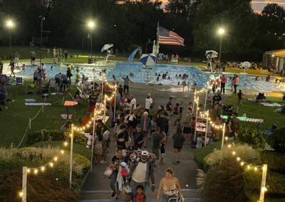 Bogota Swim Club at Night Bergen County